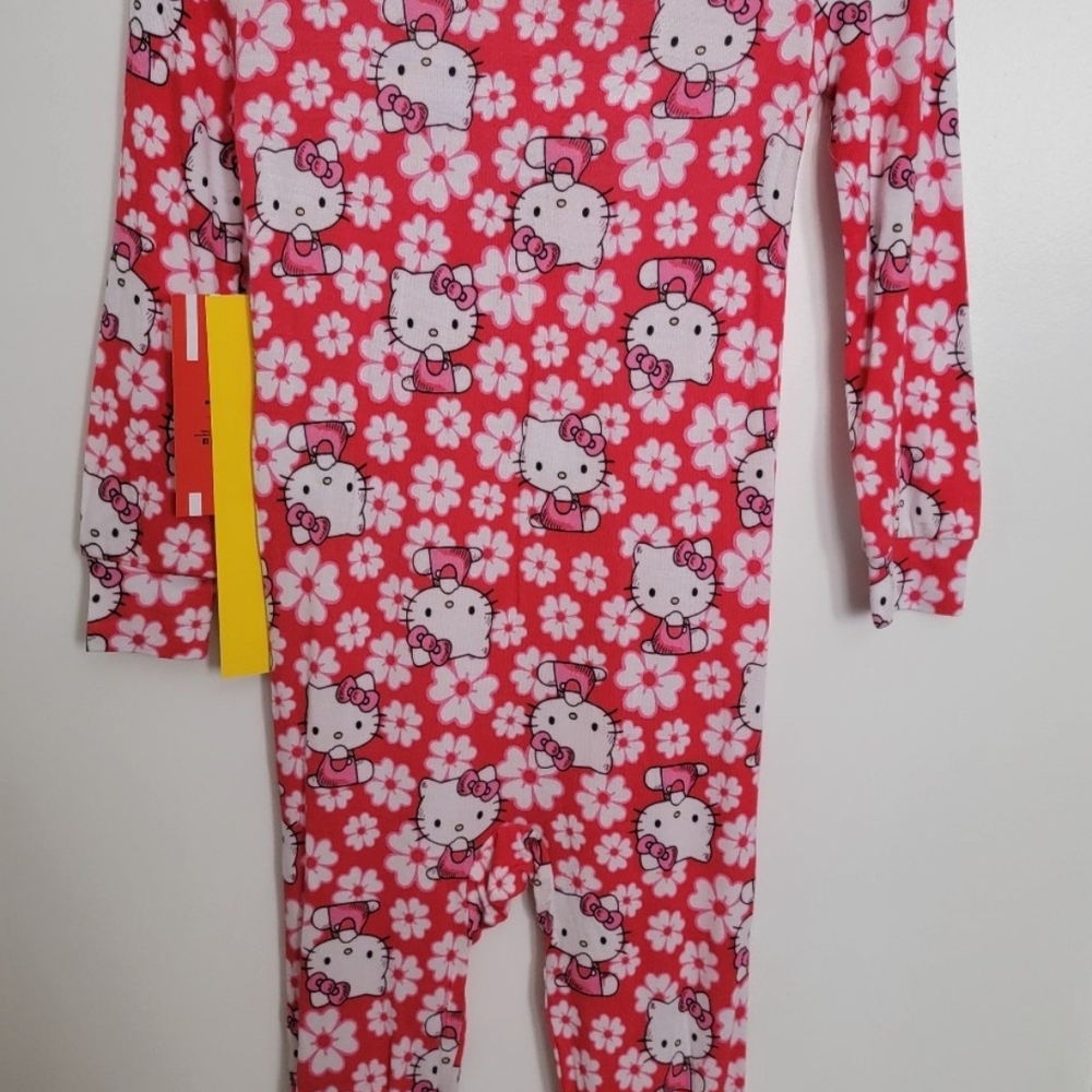 Hello Kitty Red Kids One Piece Pajama - Picture 6 of 7